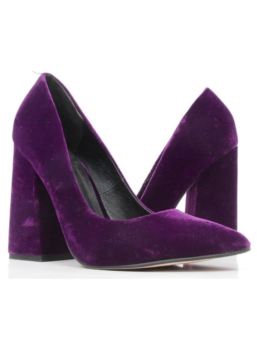 ASOS Pier Purple Velvet Pointed Toe High Heel Pumps Women's 6.5 Formal Party